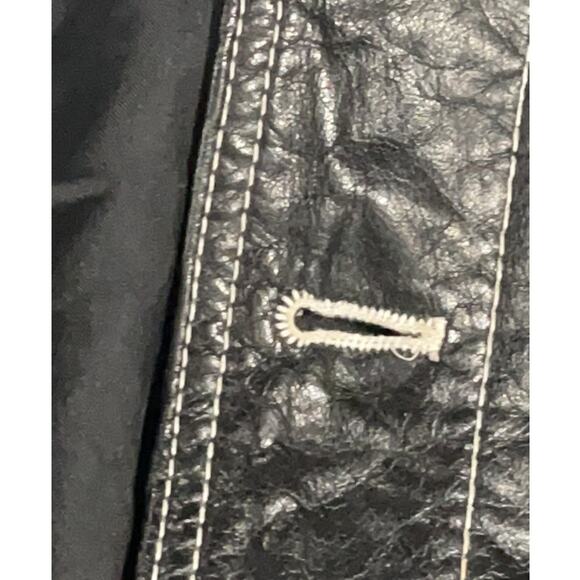 Vintage TANNERY WEST Black Leather Vest - Size L - Rare - - Picture 8 of 13